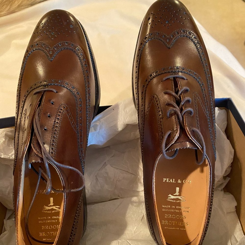 Peale & Co (Brooks Brothers) Brown Wingtips 9.5